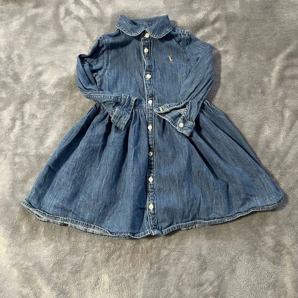 Ralph Lauren Blue Denim Kids Dress